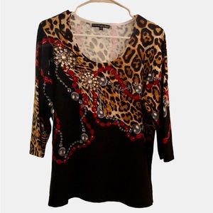 Exquisite Pierri NY Holiday Christmas Sweater 1X 💃🏻